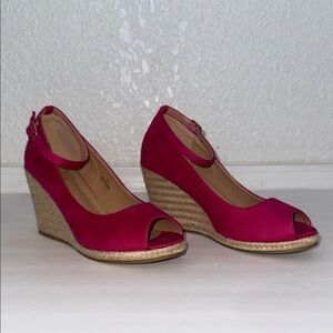 KAYLEEN Elegant Pink Wedge Sandals